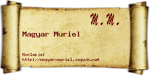 Magyar Muriel névjegykártya