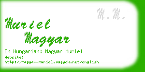 muriel magyar business card